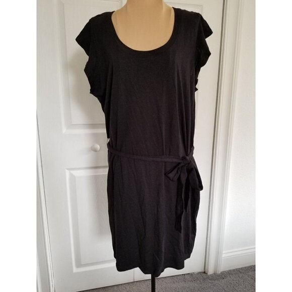 Sanctuary Dresses & Skirts - Sanctuary Ruby Belted T-Shirt Flutter Sleeve Dress Black Size S